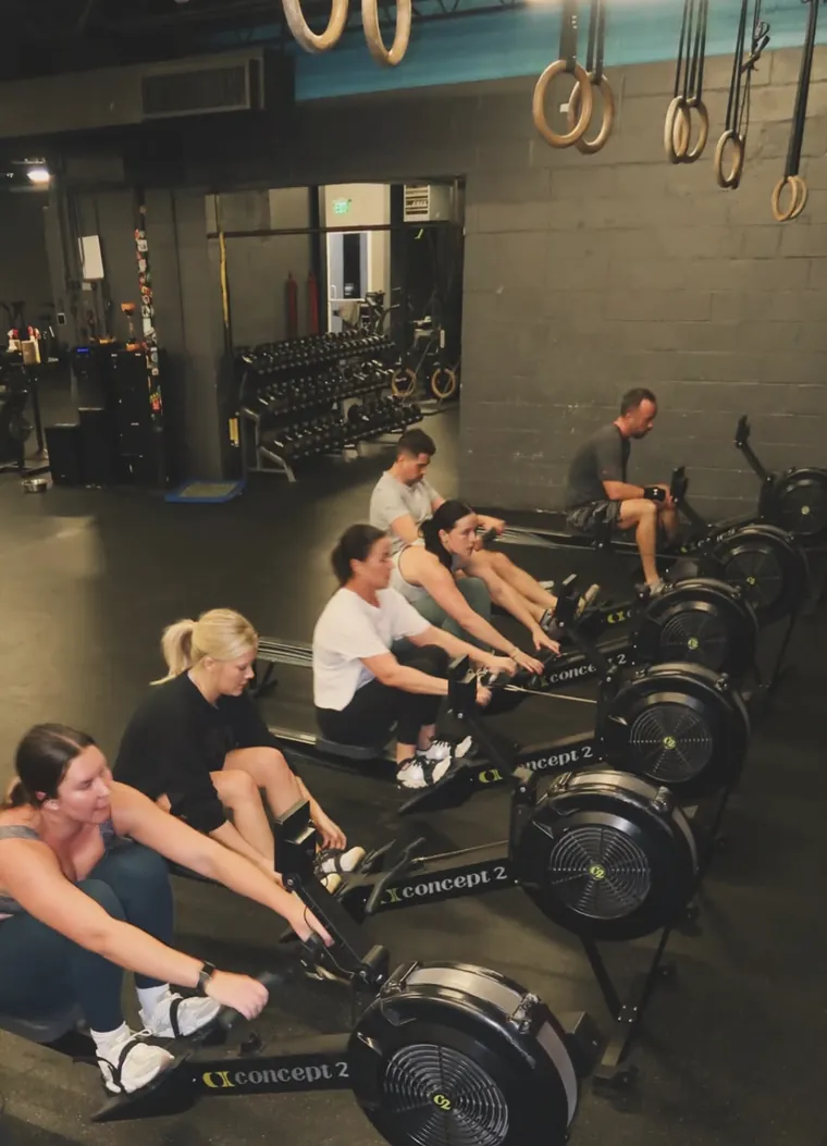 Rowers on the open floor